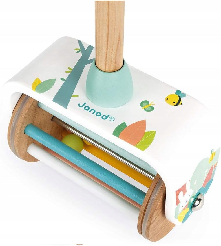 JANOD Pure carrello in legno con sonaglino 49 cm