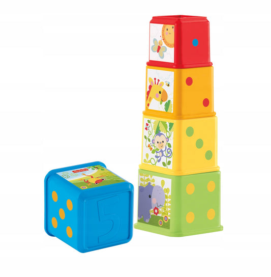 FISHER-PRICE Stapelturm mit Tieren, 5 Teile, 6m+