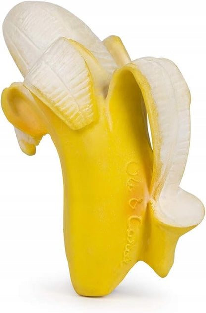 OLI & CAROL blød bidering i naturgummi 11 cm BANAN