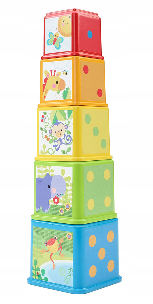 FISHER-PRICE Stapelturm mit Tieren, 5 Teile, 6m+