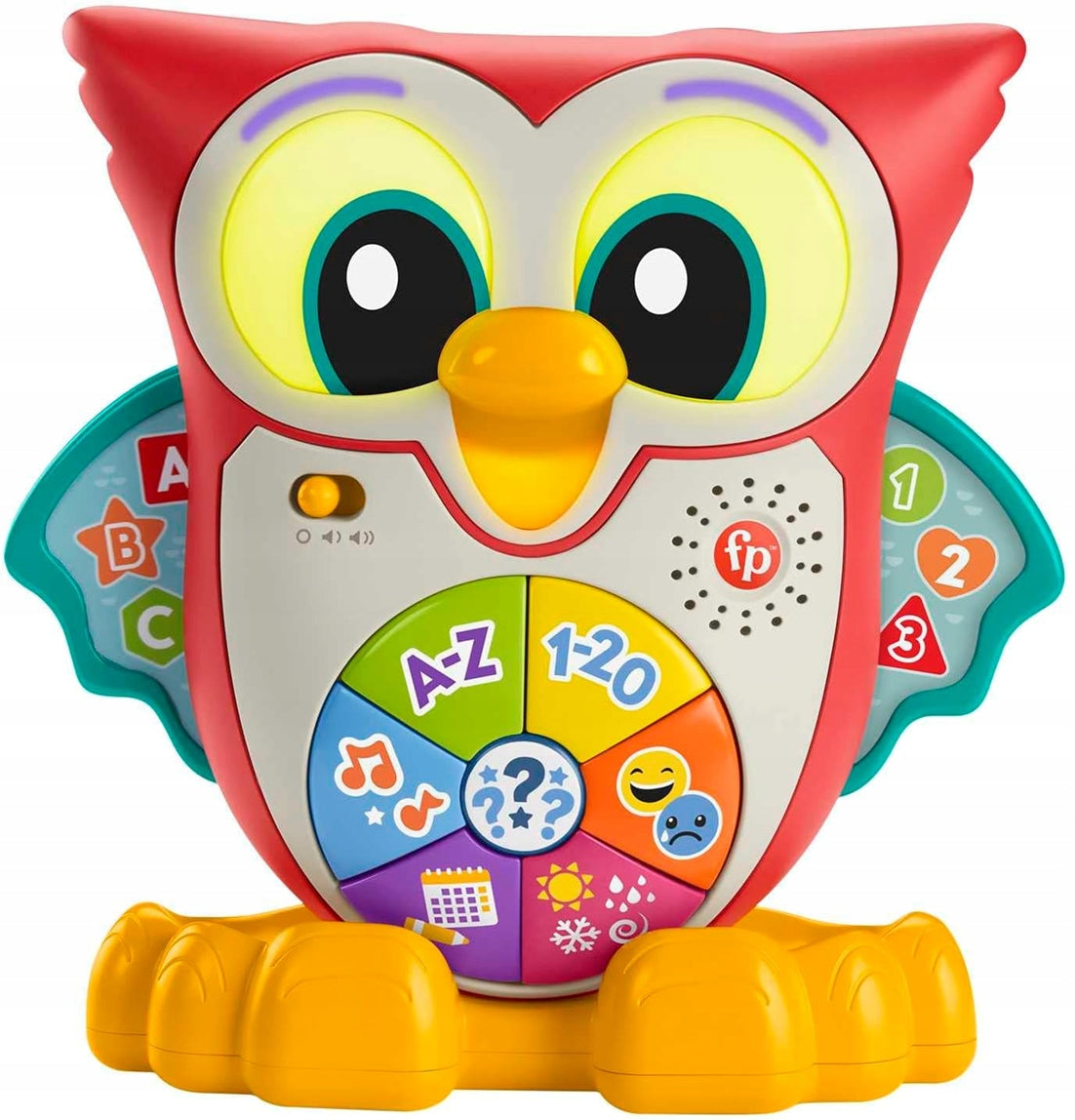 FISHER-PRICE interaktivna SOVA, lučke, 90 melodij in stavkov, FRANCOŠČINA, 18 m+