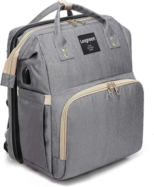 LEOGREEN Wickeltasche/Rucksack + Wickelunterlage