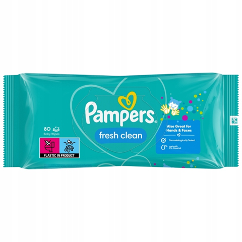 PAMPERS FRESH CLEAN chusteczki nawilżane x80
