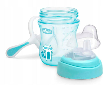 CHICCO Transition Cup непроливаща се чаша с накрайник и дръжки 200 ml 4 м+