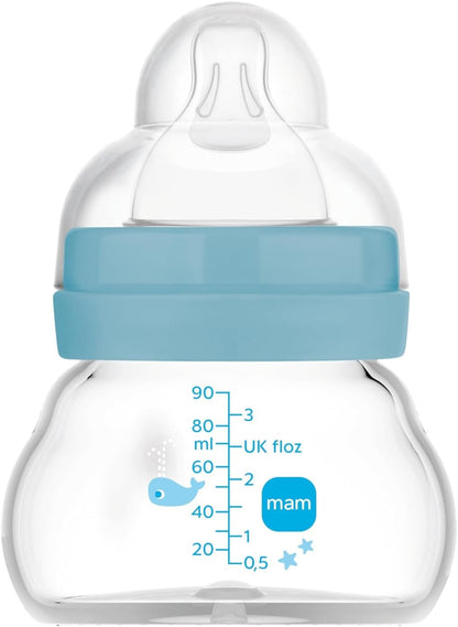 MAM Feel Good biberon en verre 90 ml 0 m+ tétine 1
