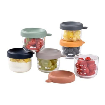 Béaba Sunrise glass food containers 150 ml x6