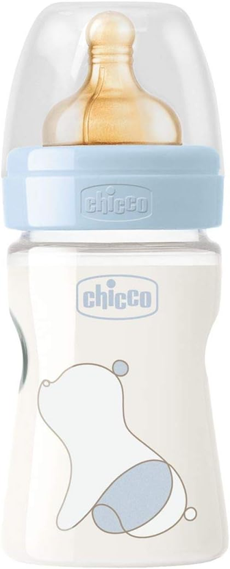 CHICCO Original Touch flaske 150 ml med latex-sut, langsomt flow, 0+