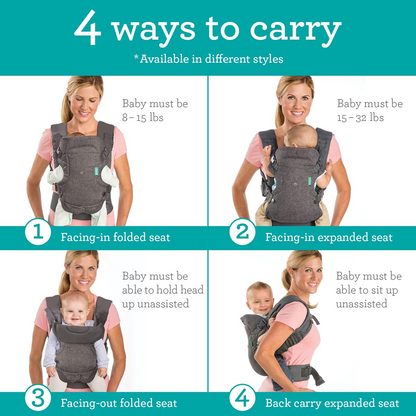 INFANTINO Flip 4 em 1 porta-bebés ergonómico 3-14,5kg