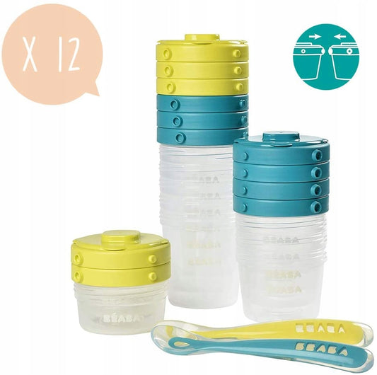 BEABA recipientes CLIP para alimentos 2x60, 4x120, 6x200 ml