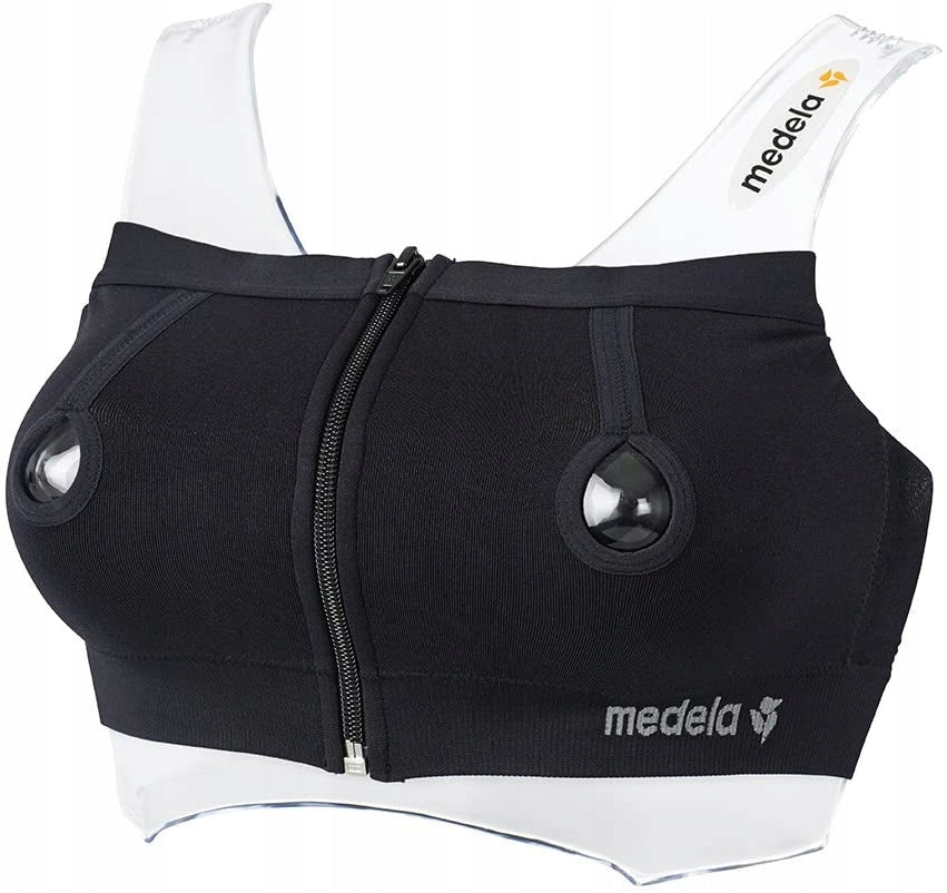 MEDELA gorset do laktatora EASY EXPRESSION M czarny, używany, do wygodnego odciągania pokarmu hands-free