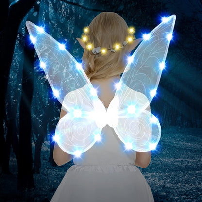 FORMIZON krídla víly s LED diódami + čarovná palička venček uši 46 x 65 cm
