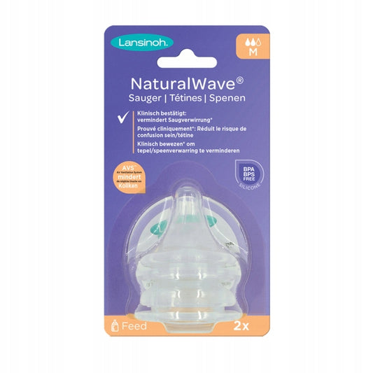 LANSINOH NaturalWave θηλές μπιμπερό 3μ+