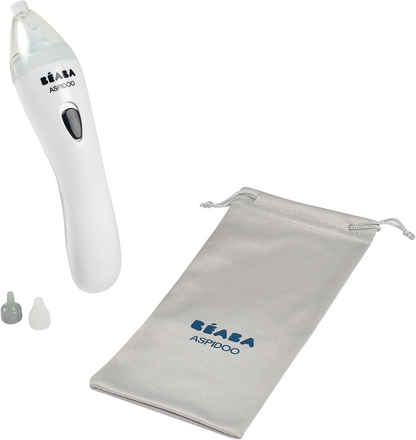 BEABA Aspidoo aspiratore nasale elettrico 18,5 cm + 2 punte e custodia
