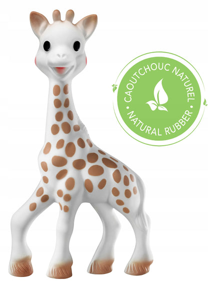 Set GIRAFFA SOPHIE per neonati anello da dentizione naturale + sonaglio
