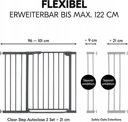 HAUCK Clear Step Treppenschutzgitter, schraubenlos, 96-101