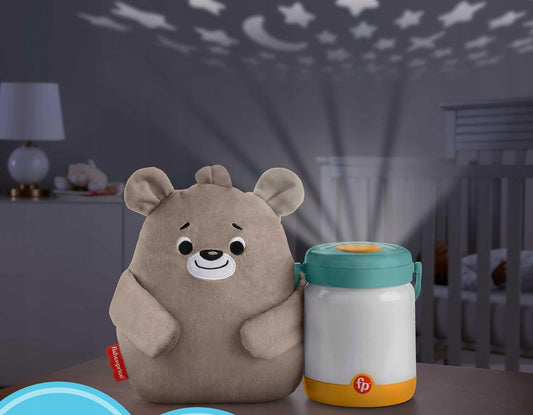 FISHER-PRICE успокояващо гушкане звуци проектор лампа със светулки