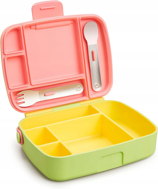 MUNCHKIN Bento Box кутия за закуска + прибори, 5 отделения