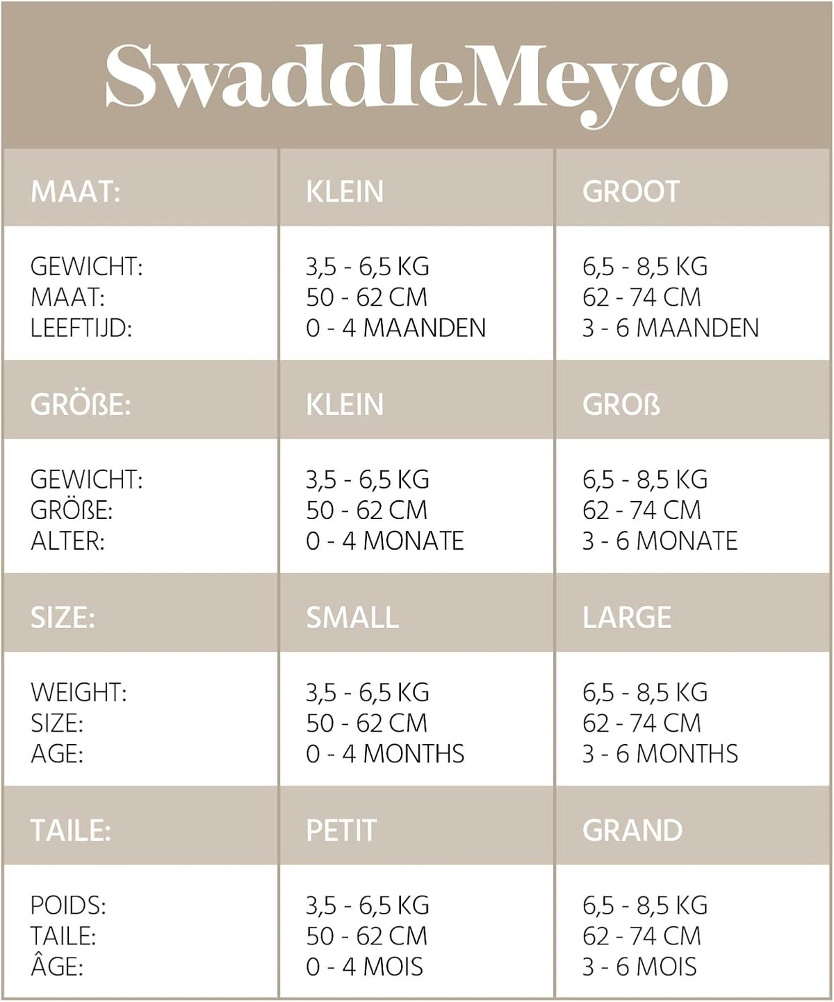 MEYCO swaddle, sleeping bag