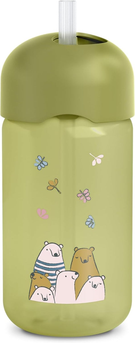 SUAVINEX Tazza Trainer con Cannuccia, bicchiere antigoccia con cannuccia 340 ml 18 m+