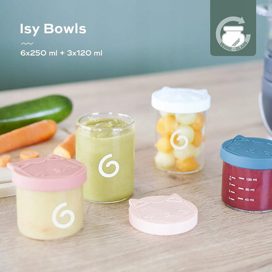 BABYMOOV ISY BOWLS contenitori IN VETRO 6x250 3x120