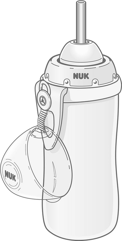 NUK 2 накрайника и 2 сламки за шише FLEXI CUP