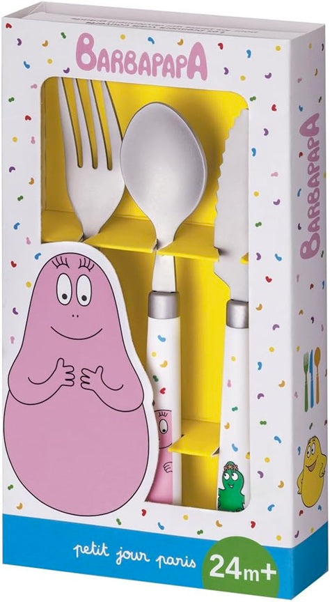 PETIT JOUR PARIS Barbapapa tacâmuri din oțel inoxidabil 24 luni+