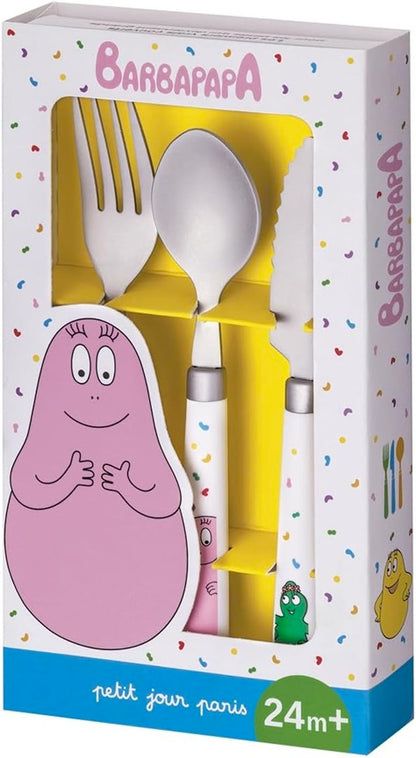 PETIT JOUR PARIS Barbapapa tacâmuri din oțel inoxidabil 24 luni+