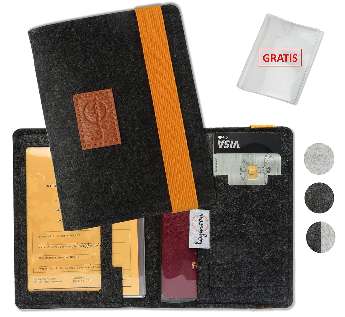 LEYMOON ORGANIZER ÉTUI pour documents carte de vaccination