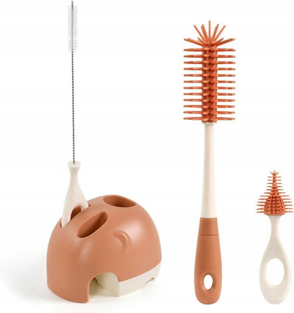 VICLOON 3-en-1 brosses de nettoyage en silicone pour biberons, tétines et pailles 32cm