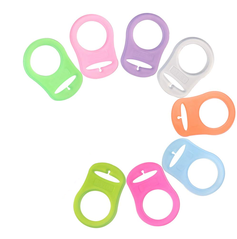 BABY manici in silicone per catenelle porta succhietto 8 pezzi