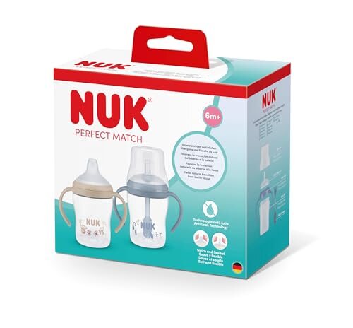 NUK Perfect Match чаши със сламка 2x150 ml 6+