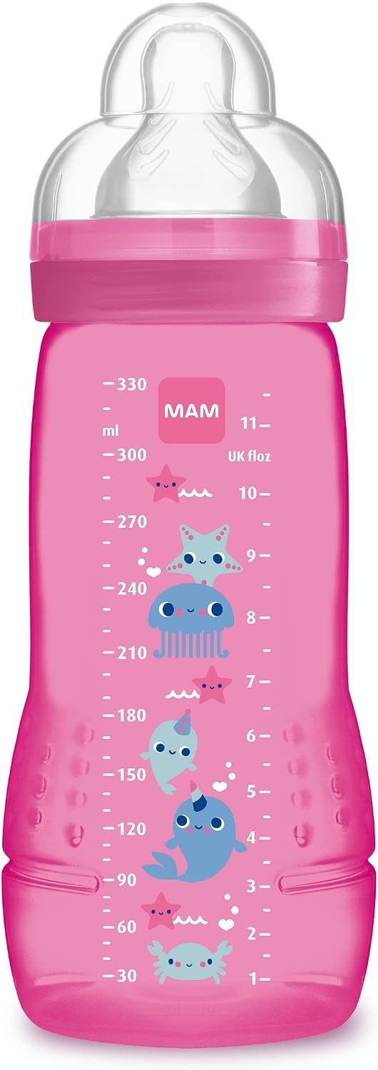 Biberon MAM Easy Active 330 ml, tettarella 3, 4 m+ Marino