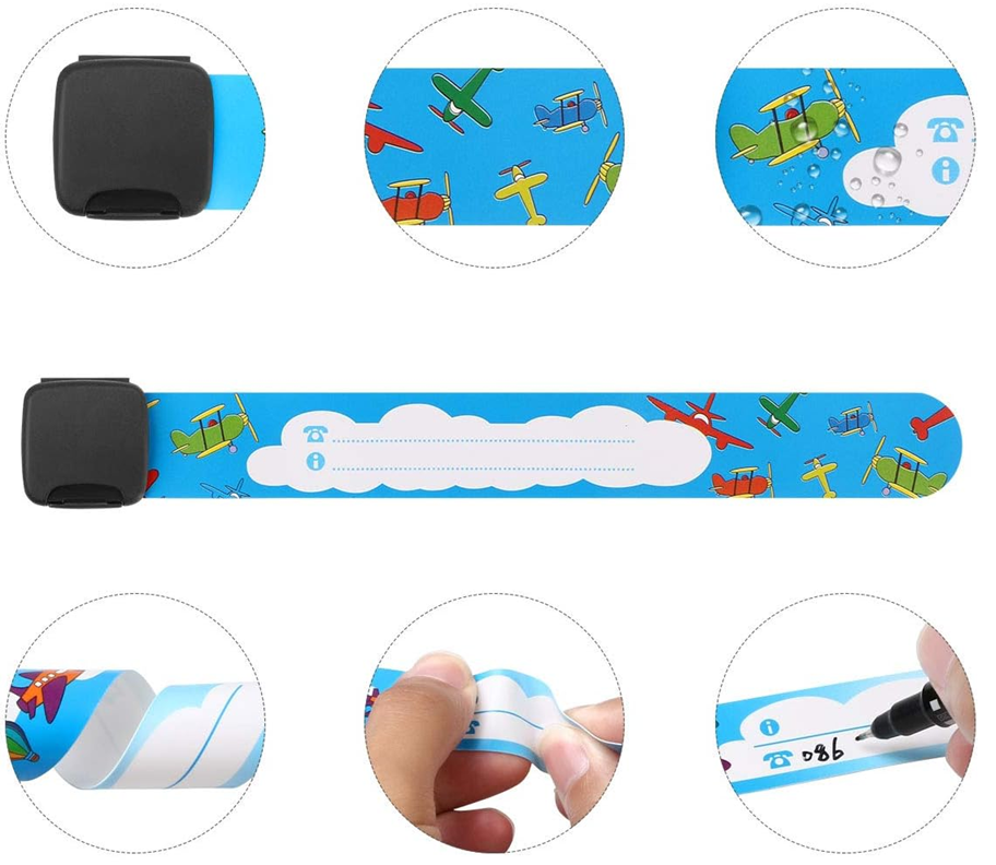 VICLOON pulseiras SOS impermeáveis para crianças 10 unidades