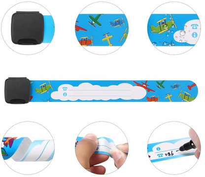 VICLOON pulseiras SOS impermeáveis para crianças 10 unidades