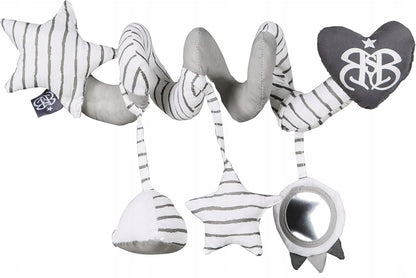 ROBA Rock Star Baby Spirale mit Rassel und Spiegel für Kinderwagen und Babybett