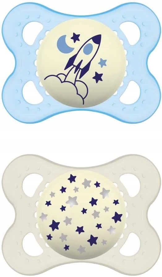 MAM ORIGINAL NIGHT chupeta calmante x2 2-6m BORRACHA