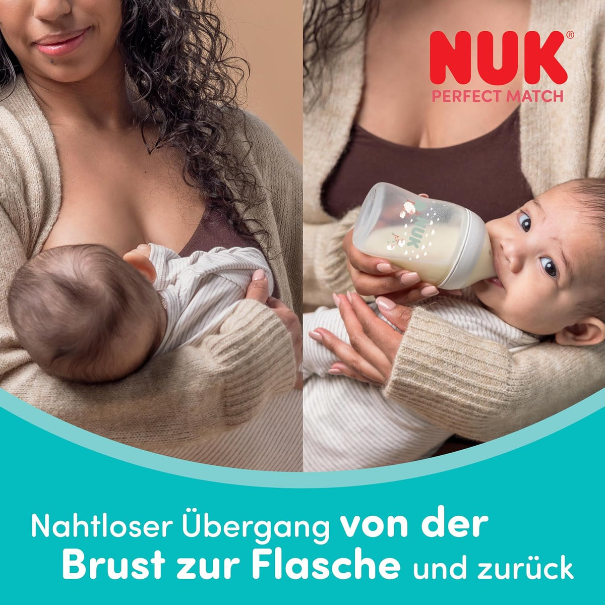 NUK Perfect Match hasfájás elleni cumisüvegek, 260 ml, 3 hónapos kortól, 3 db