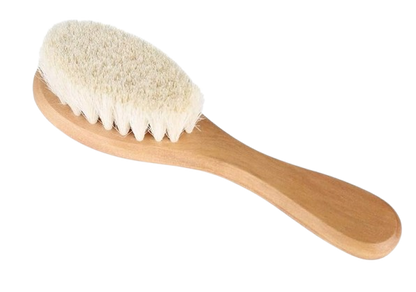 MUMUSUKI brosse à cheveux en bois avec poils de chèvre 0-6 m