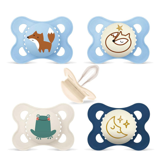 MAM Original залъгалки Day&Night 0-6м x4 СВЕТЕЩИ