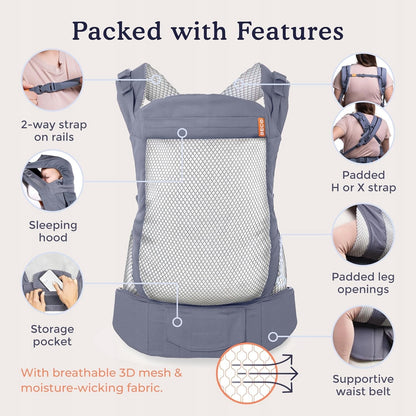 BECO TODDLER носилка с катарама 9-27kg mesh 3d