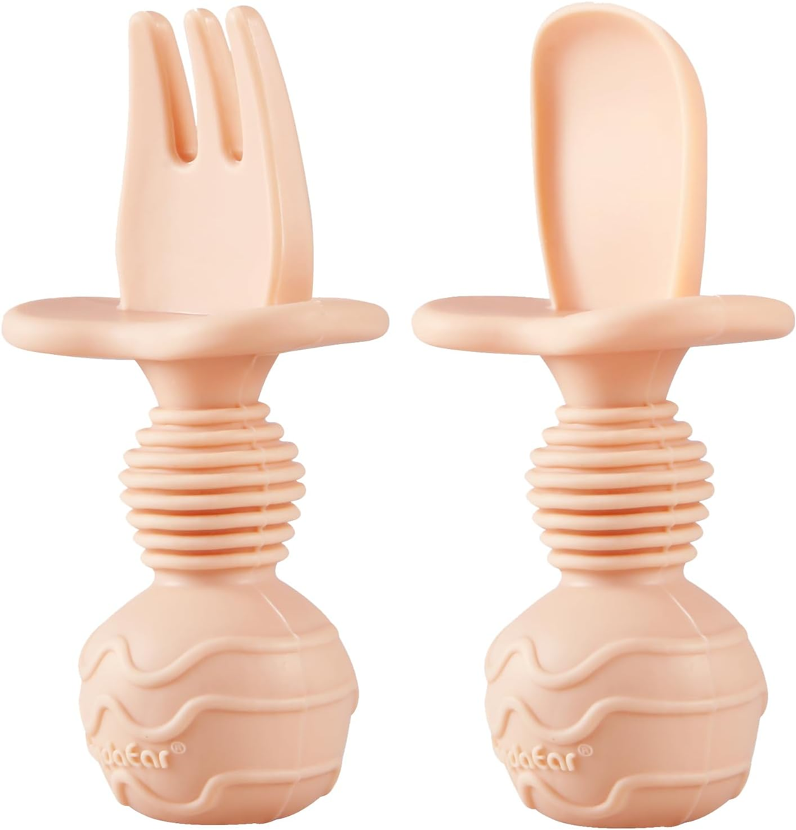 PANDAEAR set in silicone 2 piatti divisi in tre scomparti 2 cucchiai 2 forchette
