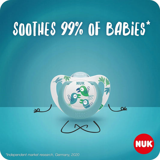 NUK STAR Schnuller x2 0-6 Monate TAG & NACHT