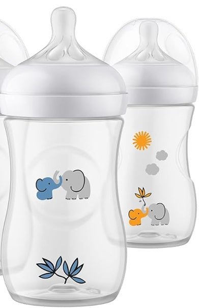 PHILIPS AVENT Natural RESPONSE palack 260 ml 1 hónapos kortól x3 DEKOR