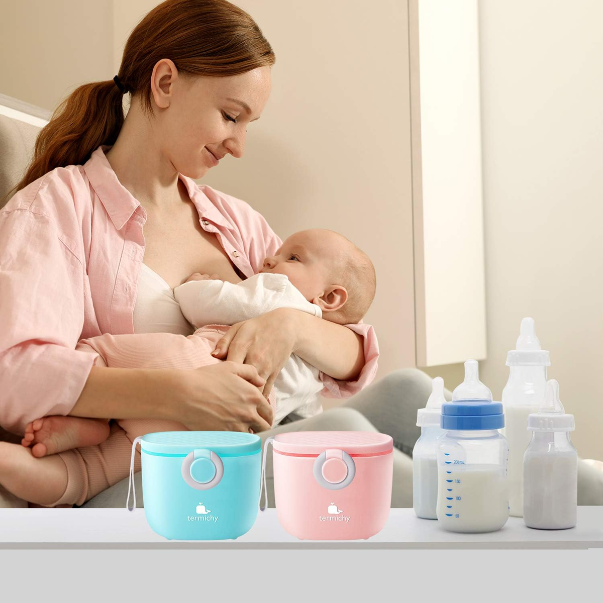 TERMICHY pojemnik na mleko modyfikowane 500 ml 250 g + miarka