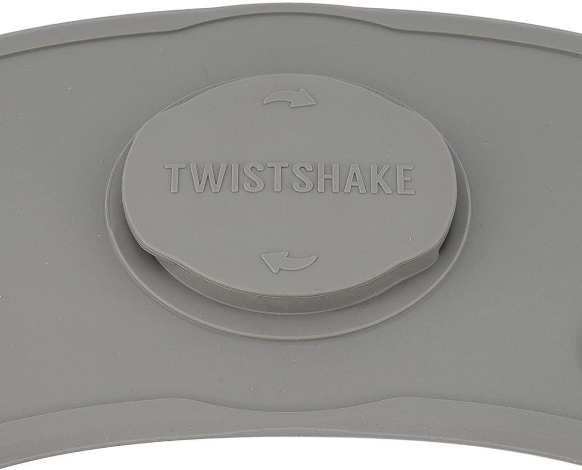 TWISTSHAKE mata CLICK MAT z talerzykiem 6msc+ silikonowa mata z przyssawką, szara