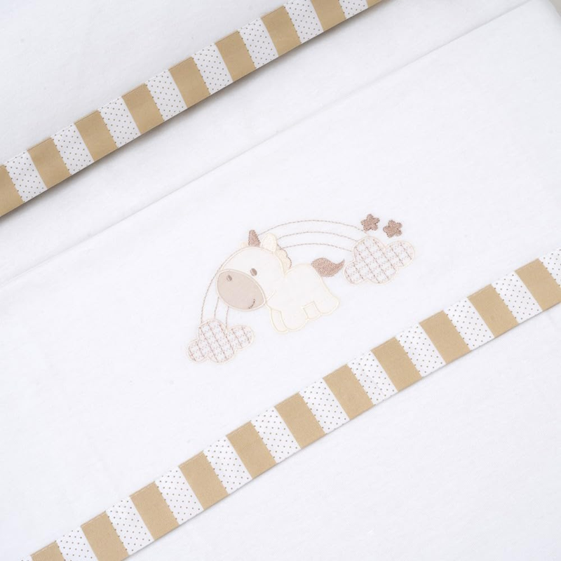 INTERBABY set biancheria da letto 3 pezzi 60x120 / 40x60 / 110x155