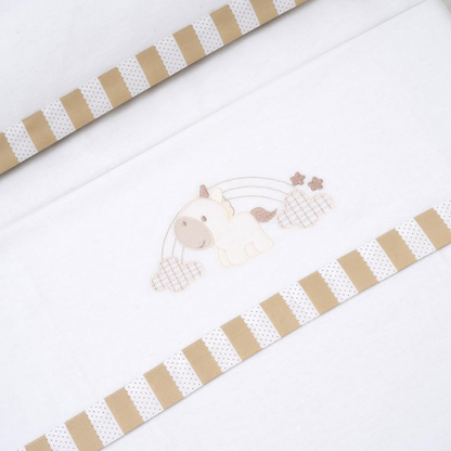 INTERBABY set biancheria da letto 3 pezzi 60x120 / 40x60 / 110x155