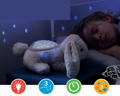 CLOUD B Dream Buddies gosedjur med stjärnprojektor KANINEN BENNY 31 cm