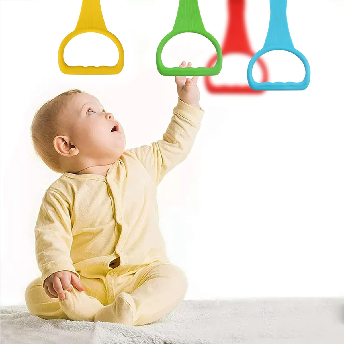 JOY PLUS maniglie in silicone per lettino che facilitano al bambino di alzarsi 4 pezzi