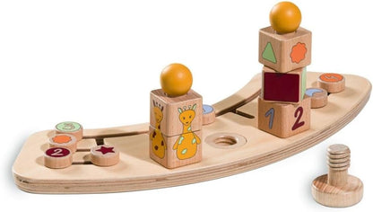 HAUCK Alpha Play Sorting Set tacka z zabawką do krzesełka